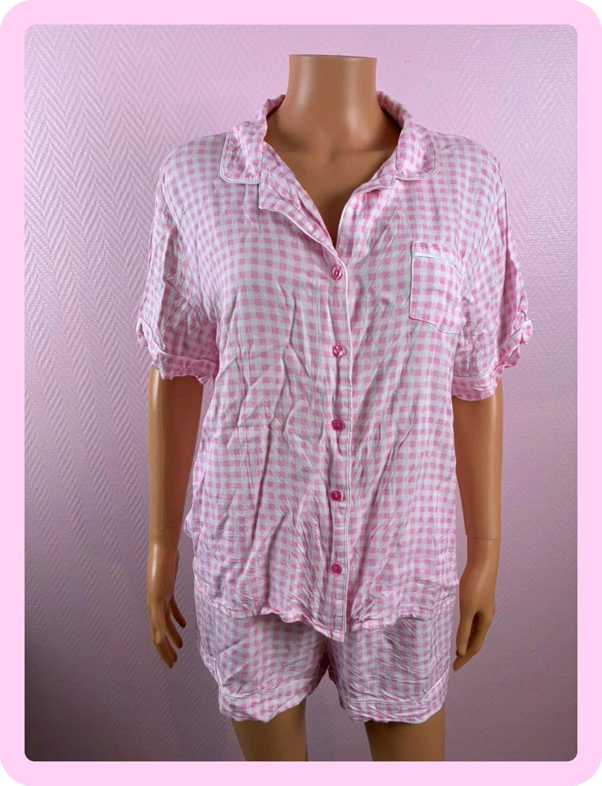 Ensemble, pyjama, short femme, Primark, taille 46, 48- – photo 2